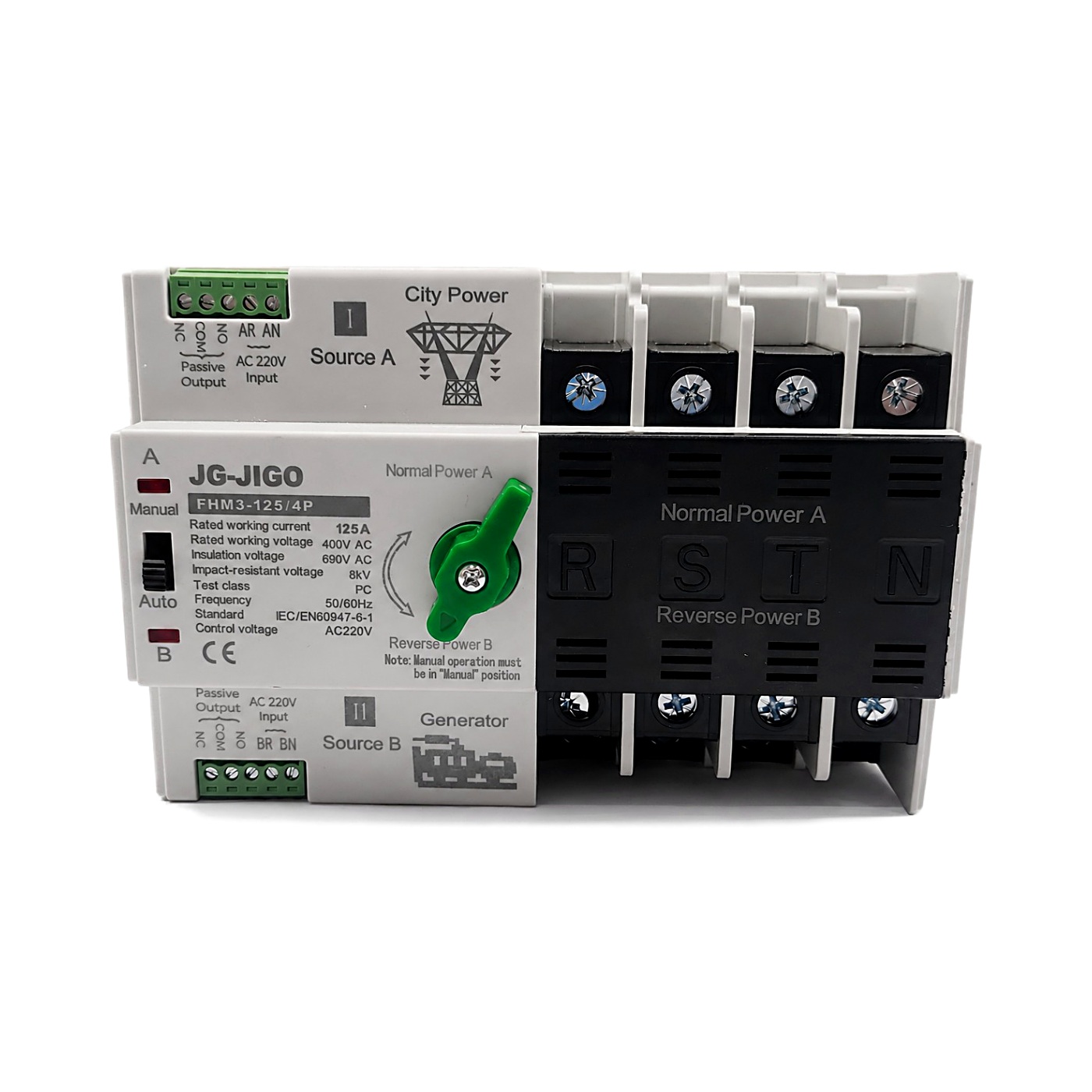 ATS 125A GREEN 4P Automatic Transfer Switch