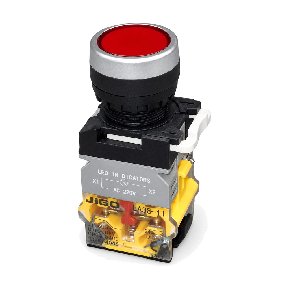 LA38-11 PND 220V RED Push Button Switch