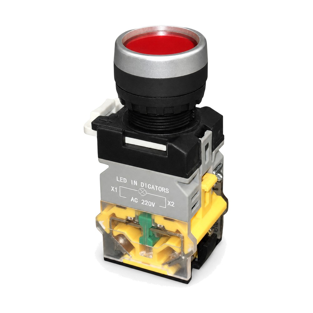 LA38-11 PNZS 220V RED LATCHING Push Button Switch