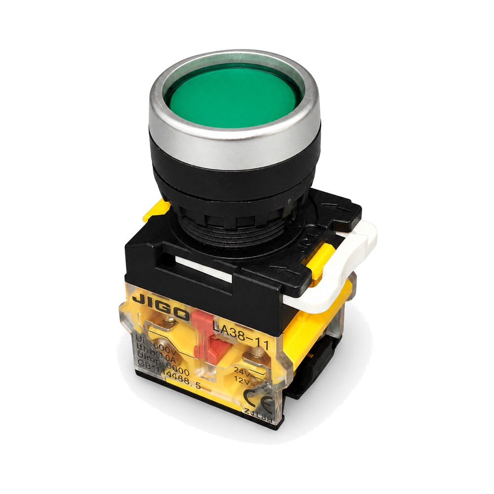 LA38-11 PNZS GREEN LATCHING Push Button Switch