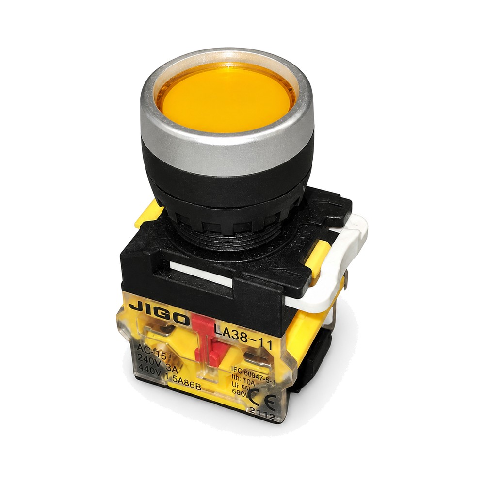 LA38-11 PNZS YELLOW LATCHING Push Button Switch