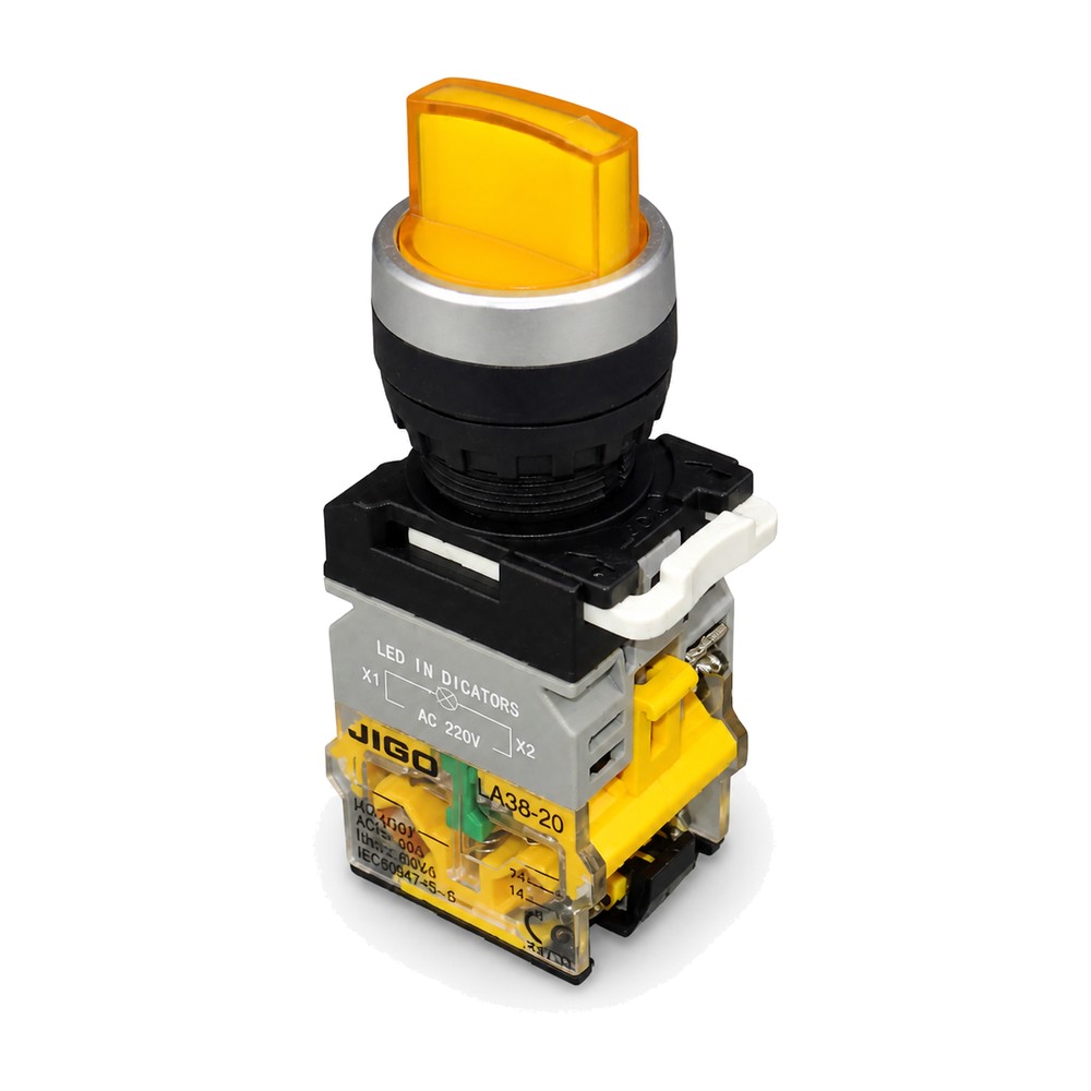 LA38-20 XD31 YELLOW 220V-3P SELECTOR SWITCH WITH LED
