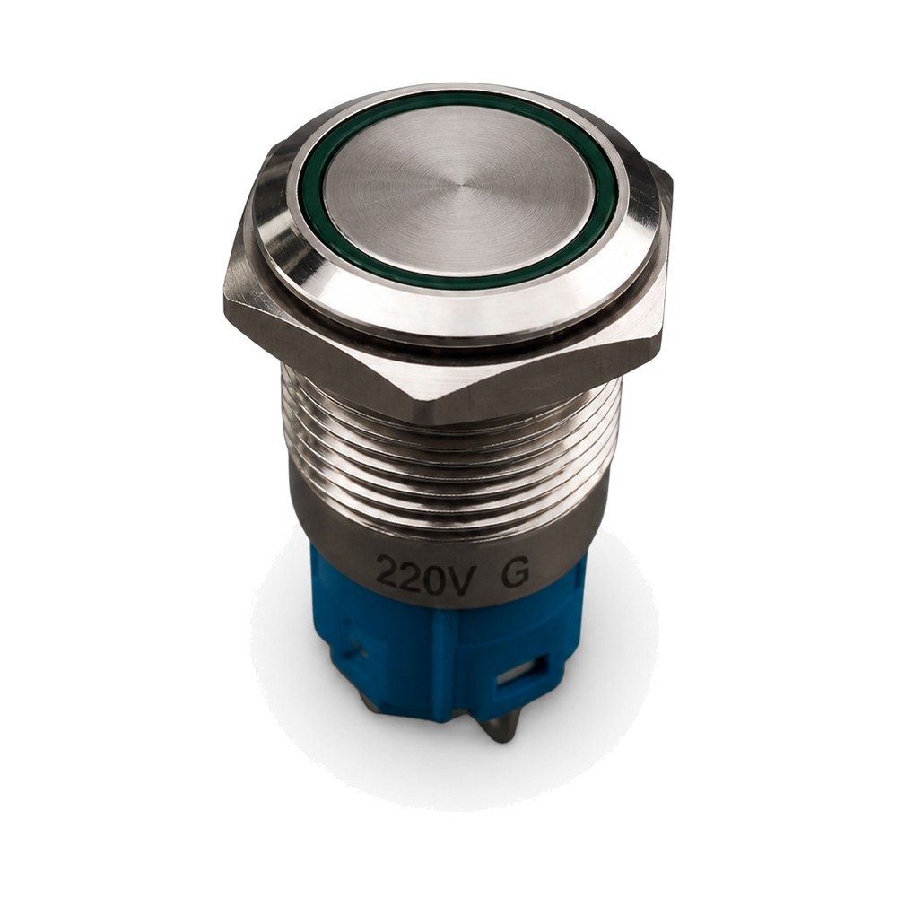 19MM 220V G SPRING RETURN Metal Push Button Switch