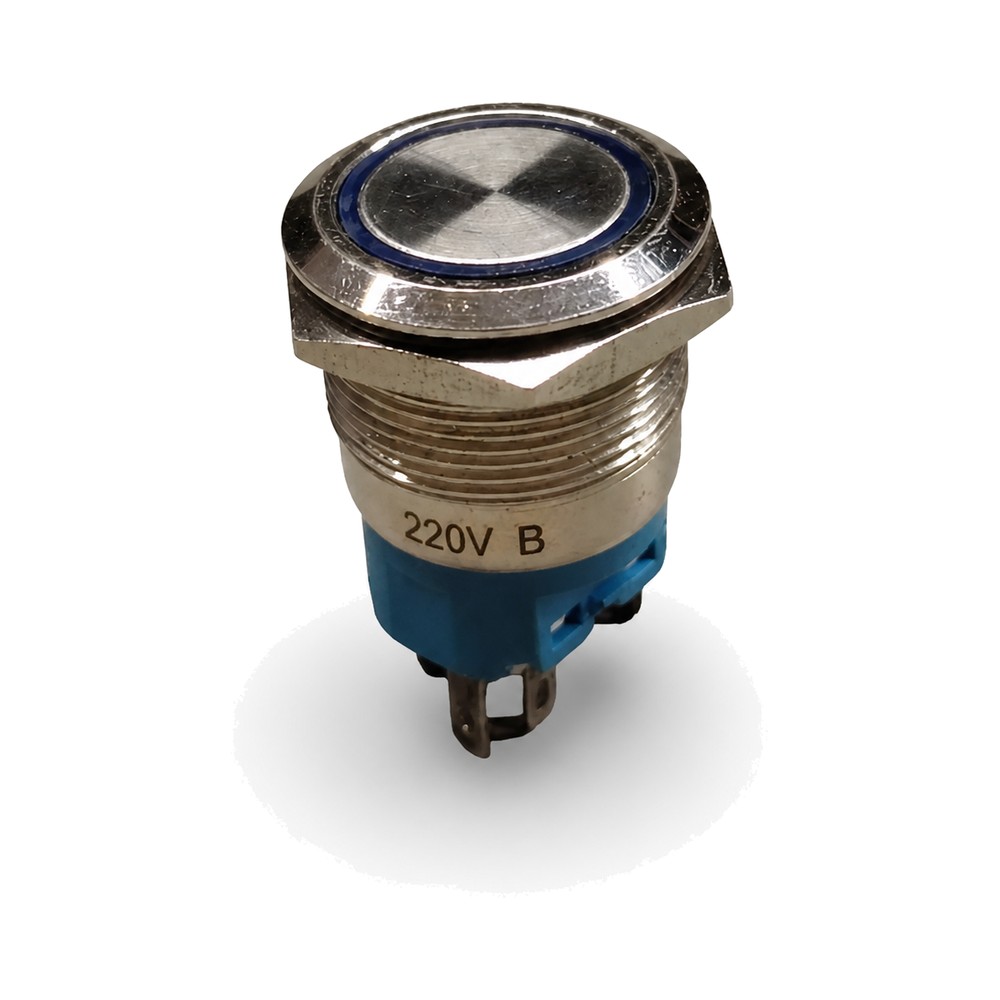 22MM 220V B SPRING RETURN Metal Push Button Switch