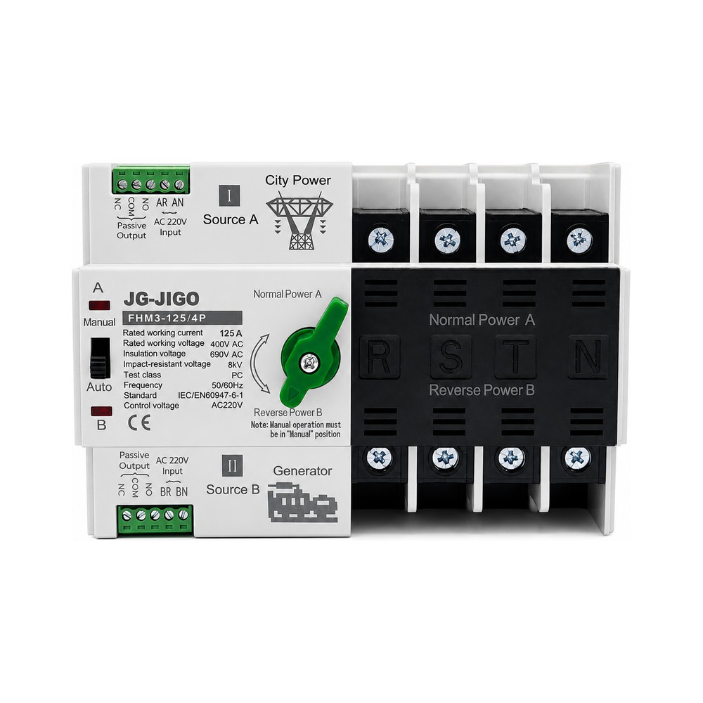 ATS 125A GREEN 4P Automatic Transfer Switch
