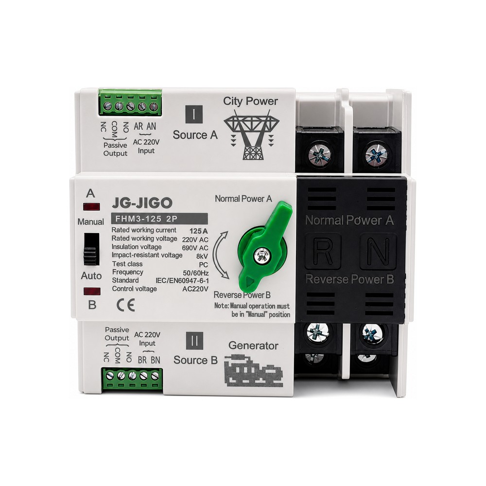 ATS 125A GREEN 2P Automatic Transfer Switch