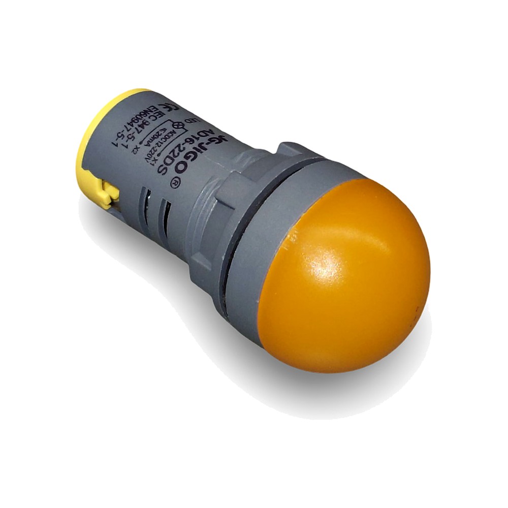 ROUND INDICATOR AD16-22DS YELLOW