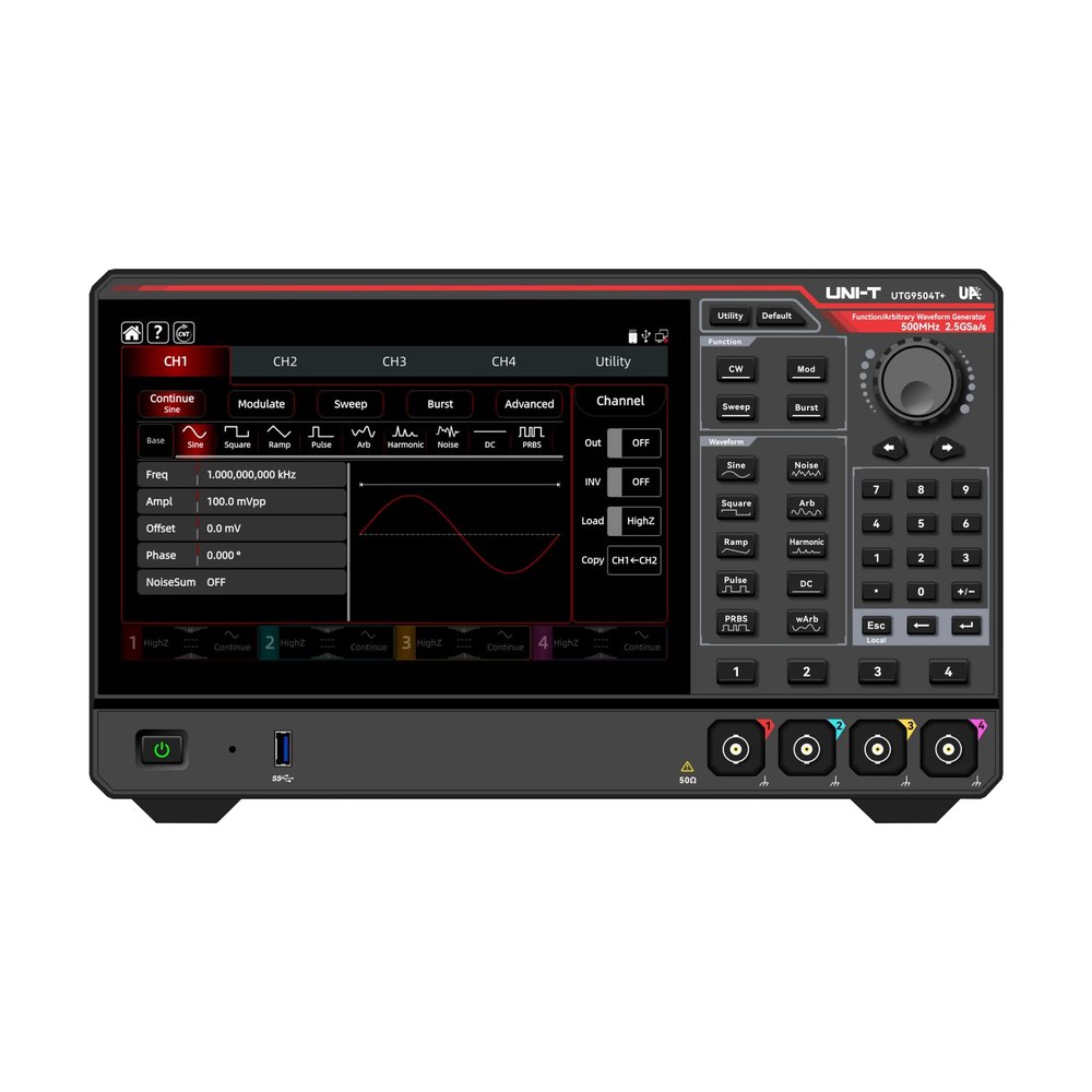 UNI-T UTG9000T+ 4-Channel Function / Arbitrary Waveform Generator