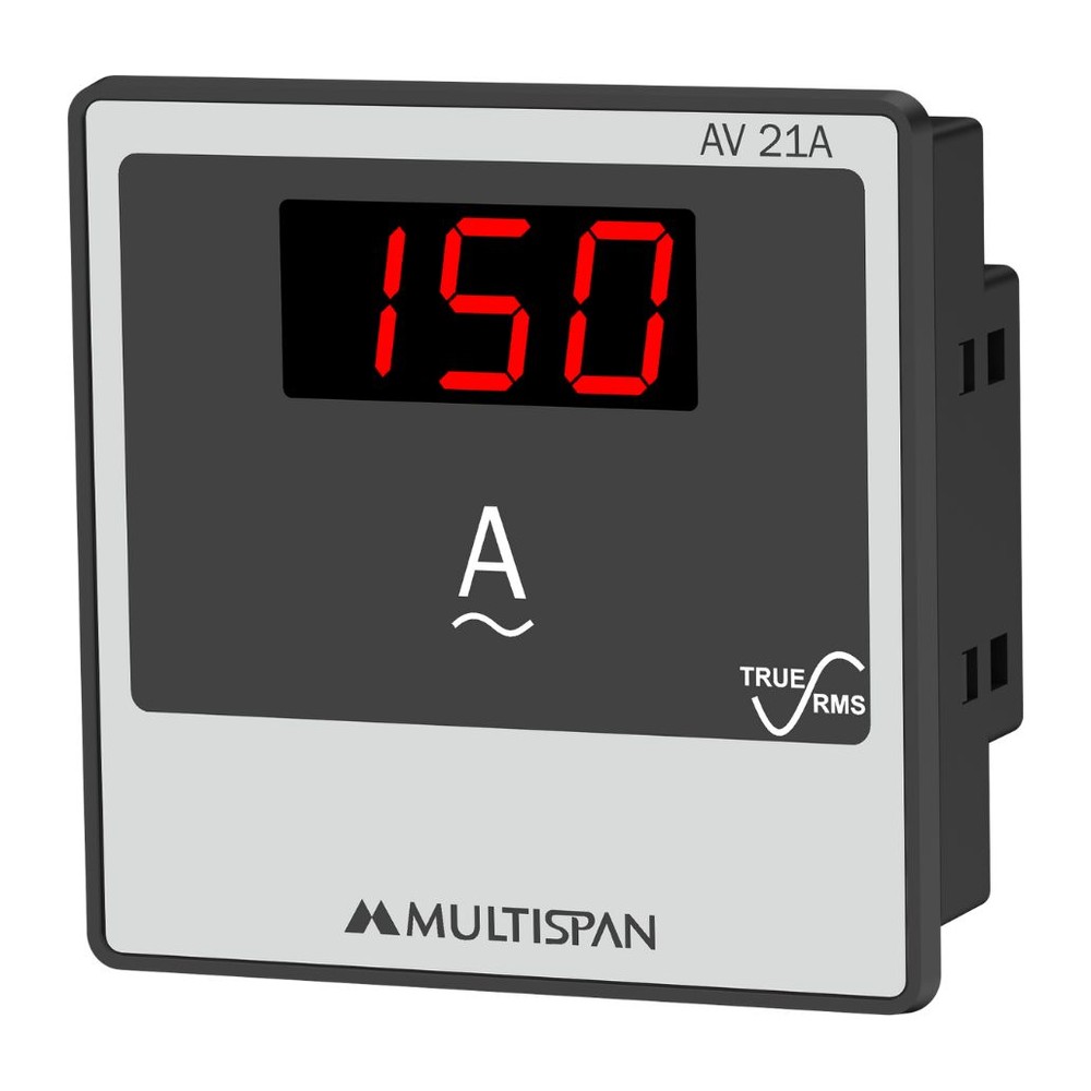 Multispan AV-21A Digital Ammeter 30 A Direct 72x72
