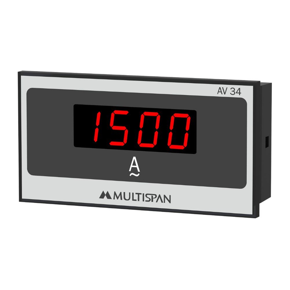 Multispan AV-34 Digital Ammeter CT Operated 48x96