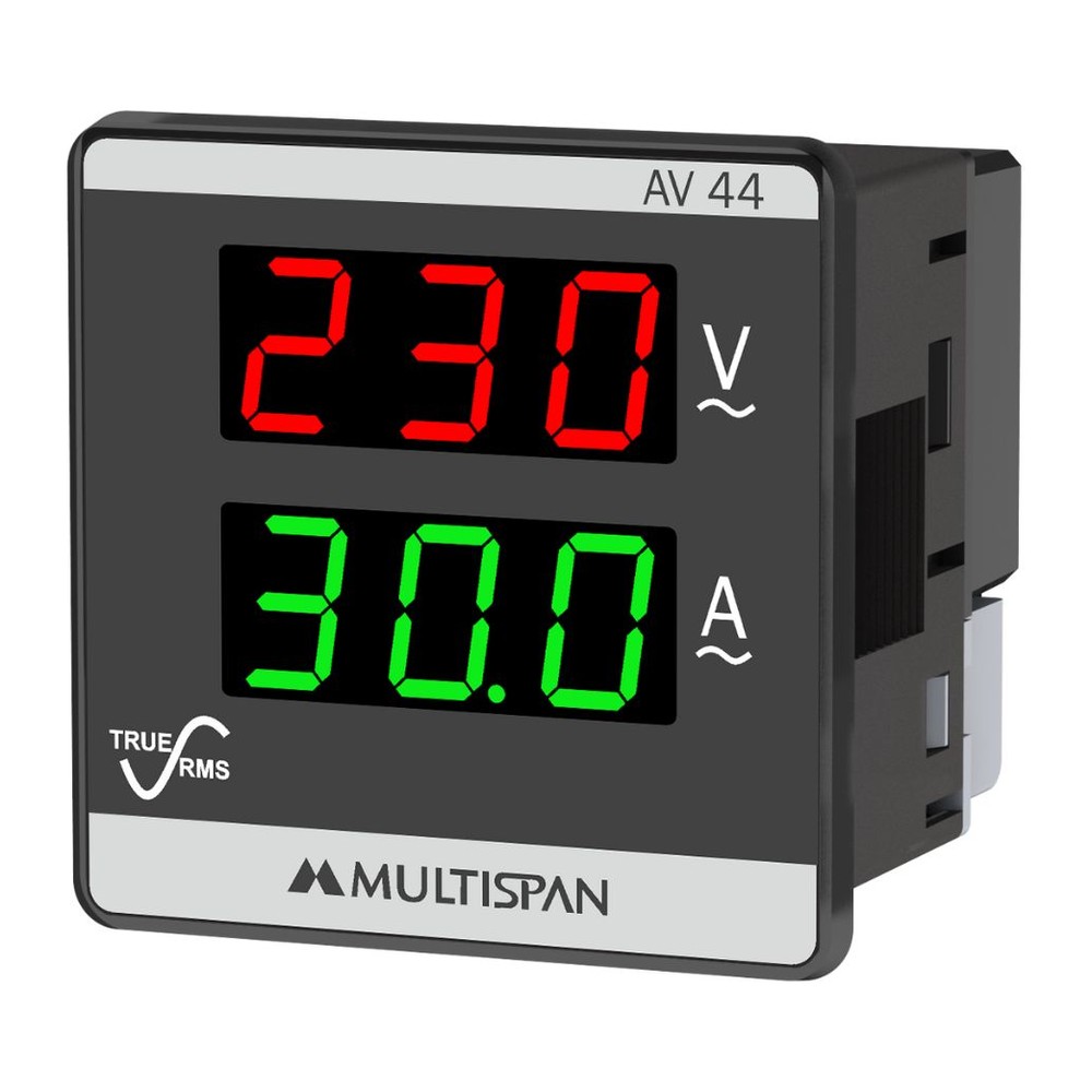 Multispan AV-44 Volt + Amp Combined Meter 48x48