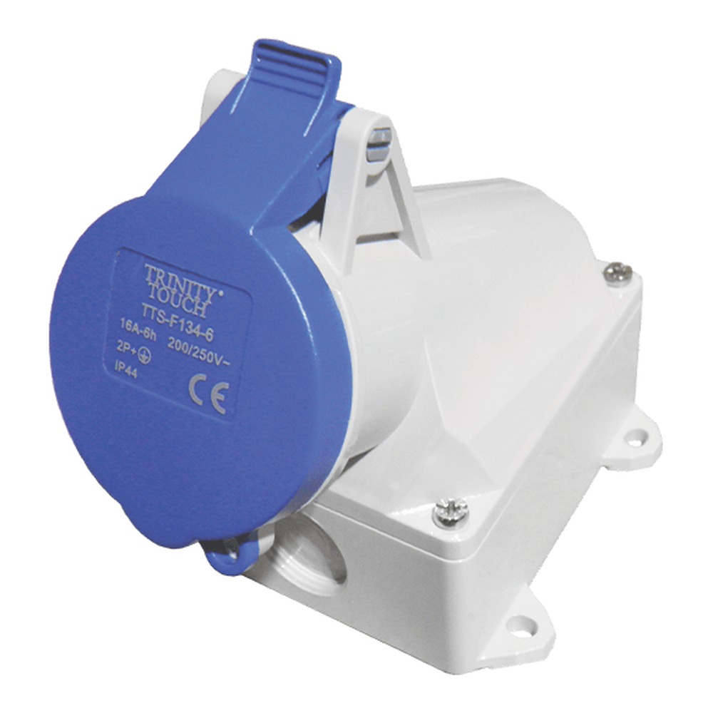 Trinity Touch 16A 3 Pin Wall Mounted Socket (Box Type) IP44 230 V