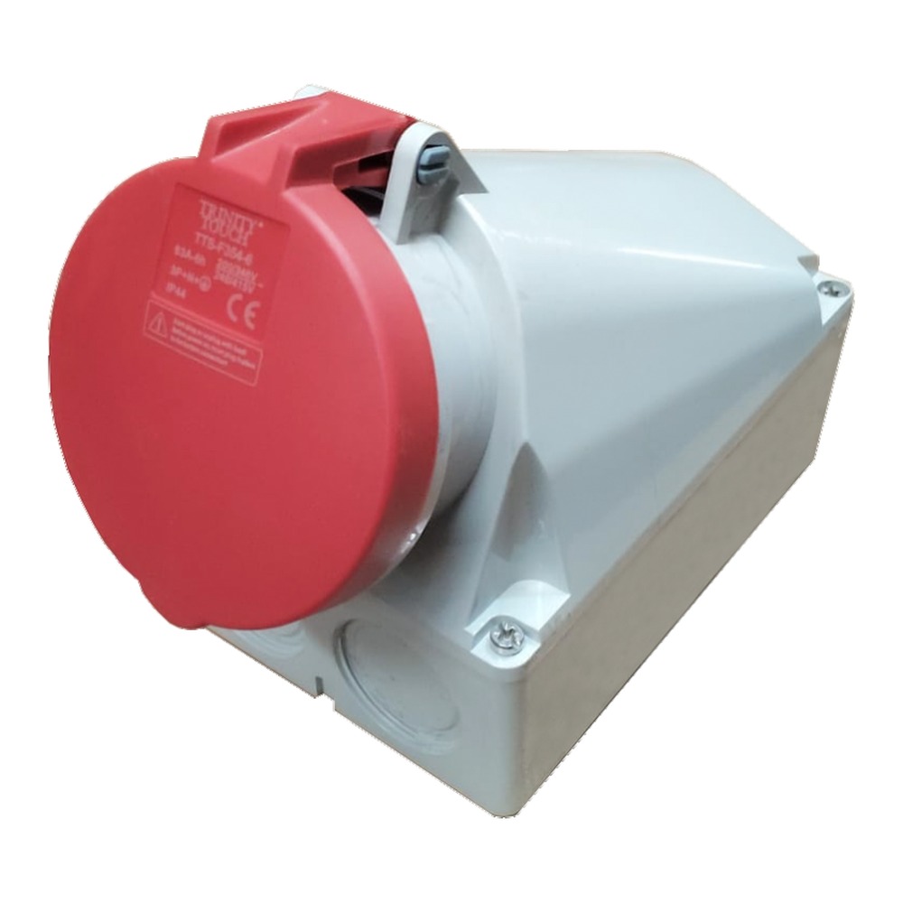Trinity Touch 63A 5 Pin Wall Mounted Socket (Box Type) IP44 400 V