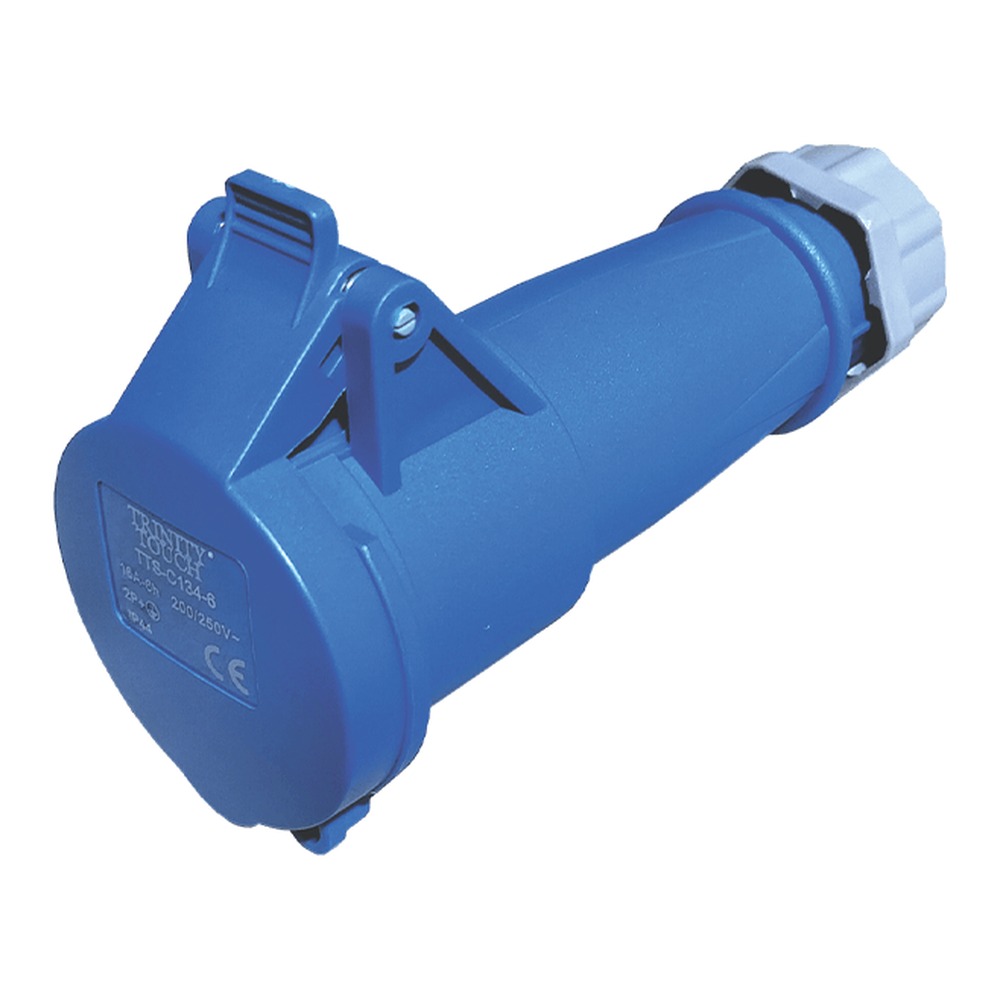 Trinity Touch 16A 3 Pin Straight Connector (Trailing Socket) IP44 230 V