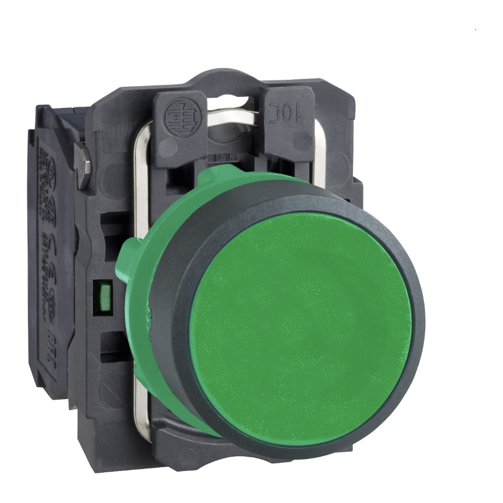 Schneider XB5AA31 Harmony XB5 Push Button Green 22 mm 1 NO Spring Return