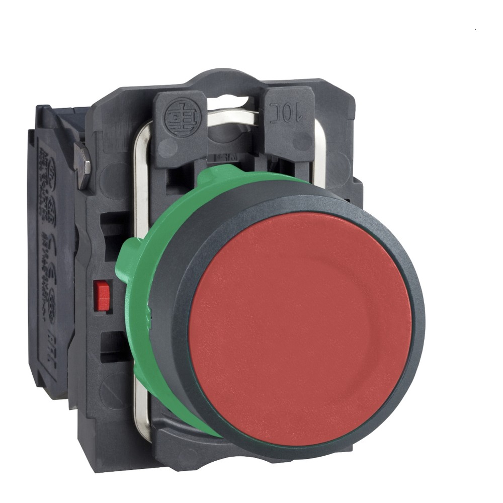 Schneider XB5AA42 Harmony XB5 Push Button Red 22 mm 1 NO Spring Return