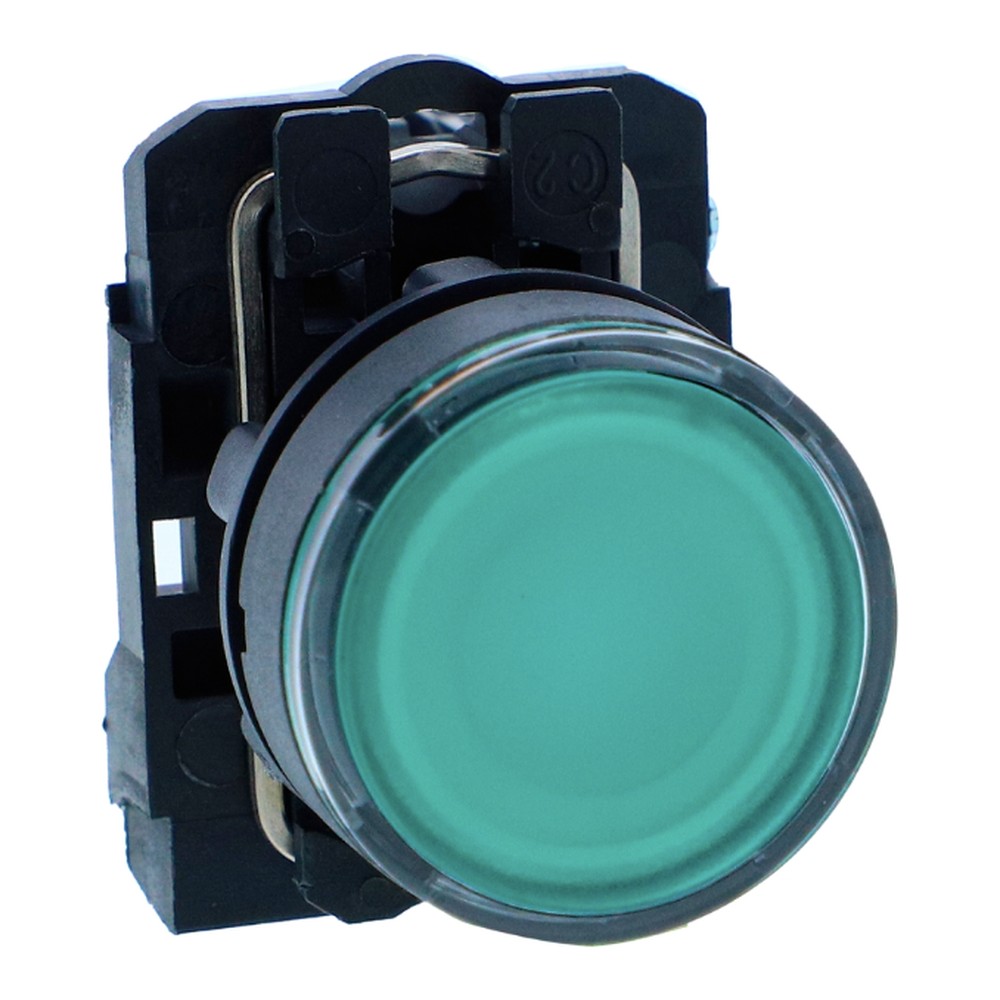 Schneider XB5AW33M1N Harmony XB5 Illuminated Push Button Green LED 230–240 V AC