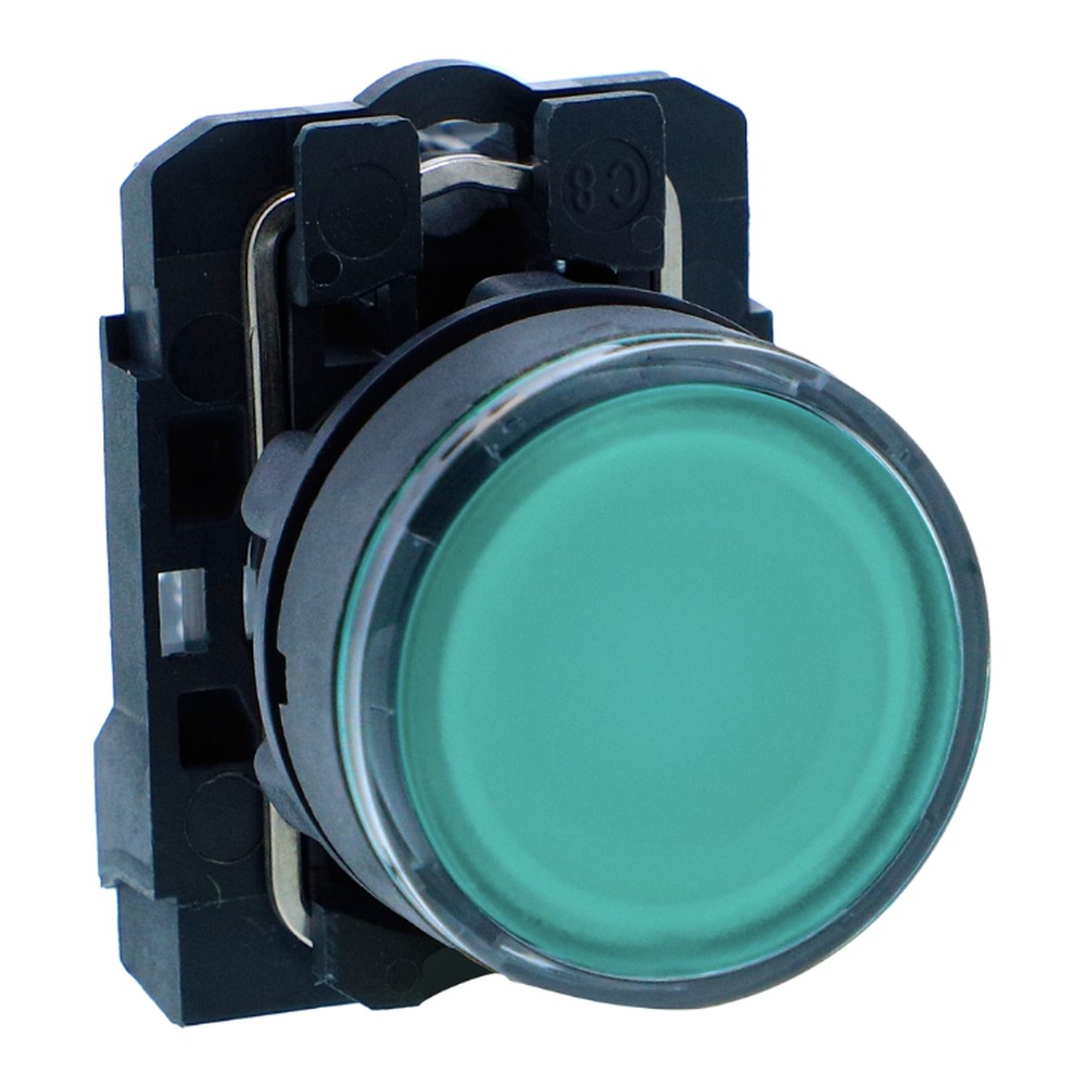 Schneider XB5AW33B1N Harmony XB5 Illuminated Push Button Green LED 24 V AC/DC