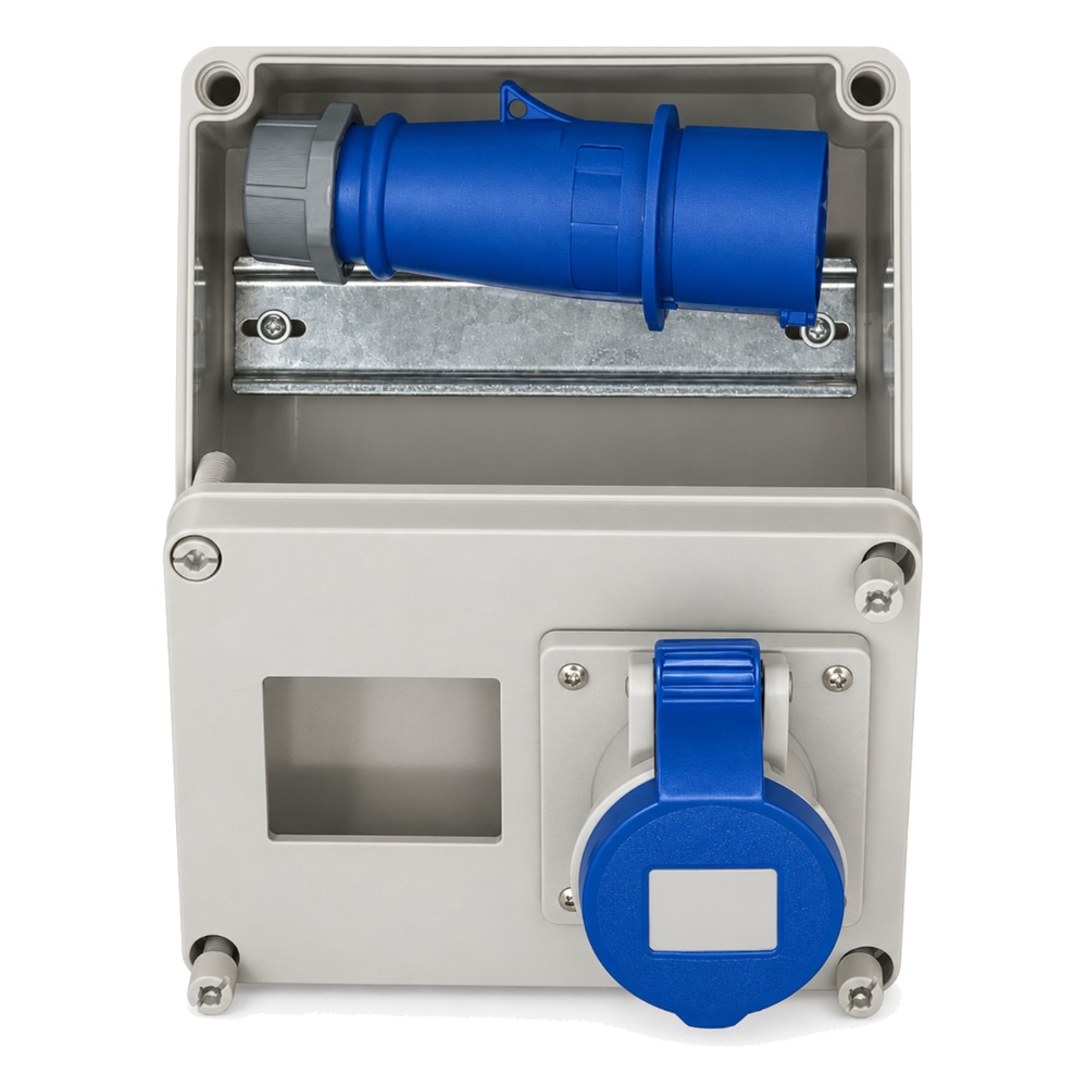 JiGO JG-1801 Socket Box 1 × 16 A 3-pin Socket with MCB Channel IP65