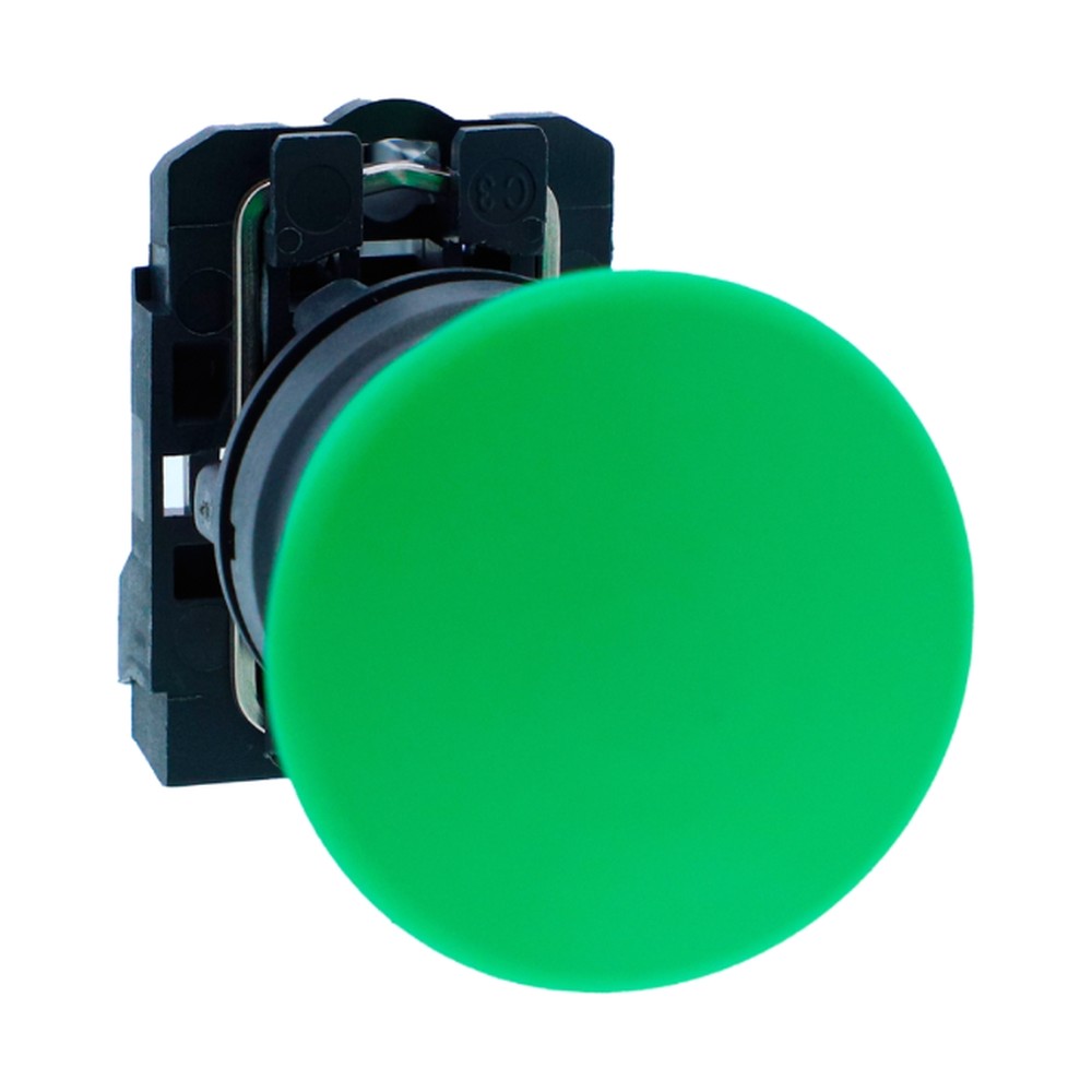 Schneider XB5AC31 Harmony XB5 Mushroom Push Button 40 mm Green Spring Return 1 NO