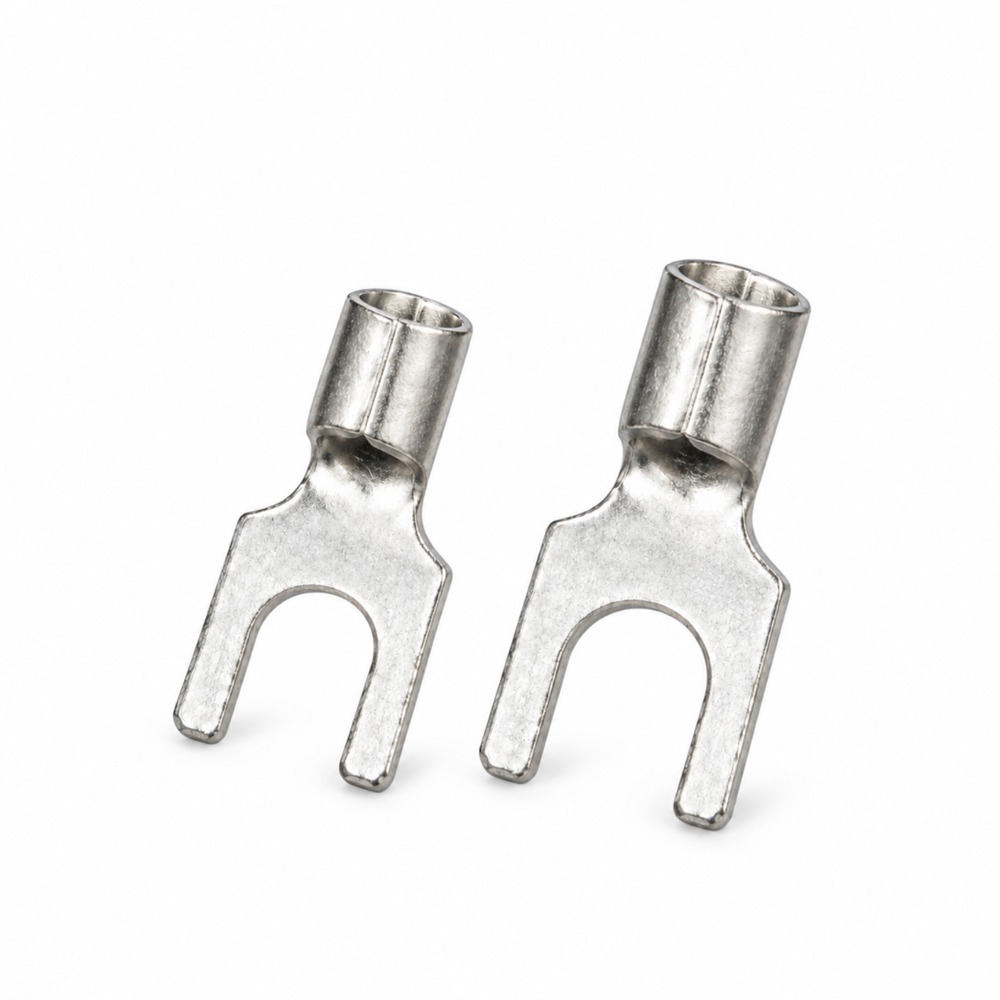 HEX HF-7254 Fork Type Copper Terminal 10 sq mm 6.5 mm Hole (Pack of 100 Pcs)